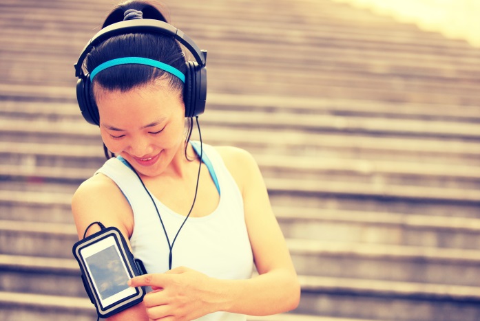Music with bone conduction headphones